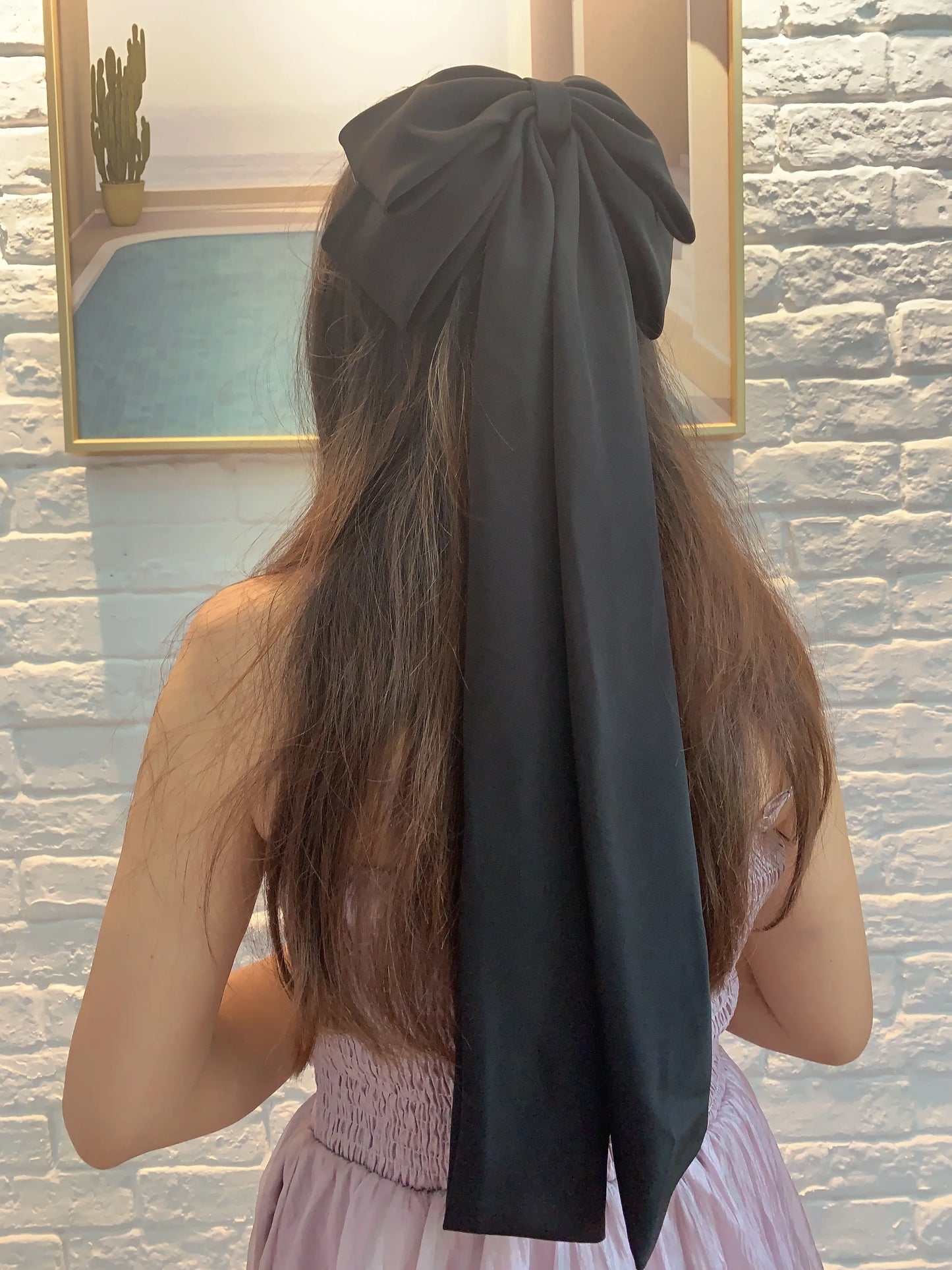 New Fashion Satin Barrette Bow Hair Clip Barrettes Elegant Girls Solid Color Ponytail Clip Streamer Headwear Hair Accessories