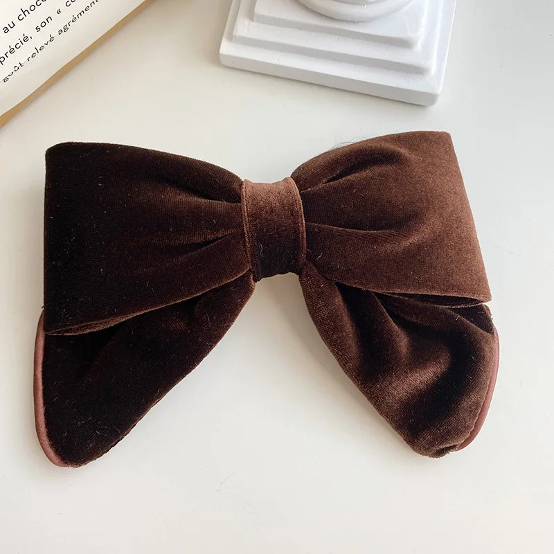Fashion Hairpins For Women Girls Elegant Velvet Three-dimensional Hair Clip Barrettes Bowknot Hairgrip Headwear Hair Accessories