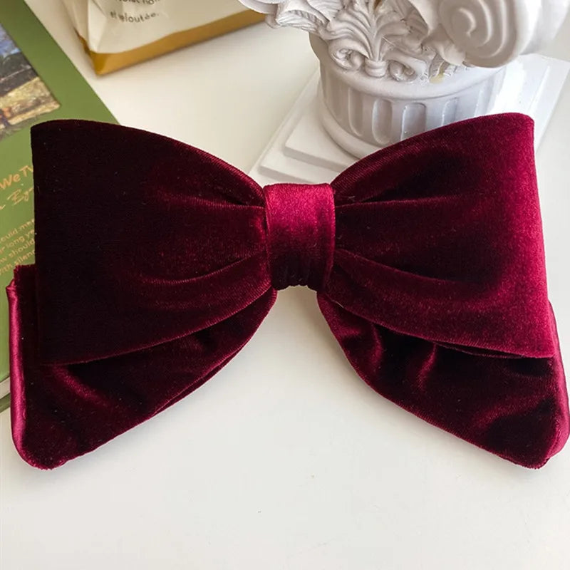Fashion Hairpins For Women Girls Elegant Velvet Three-dimensional Hair Clip Barrettes Bowknot Hairgrip Headwear Hair Accessories