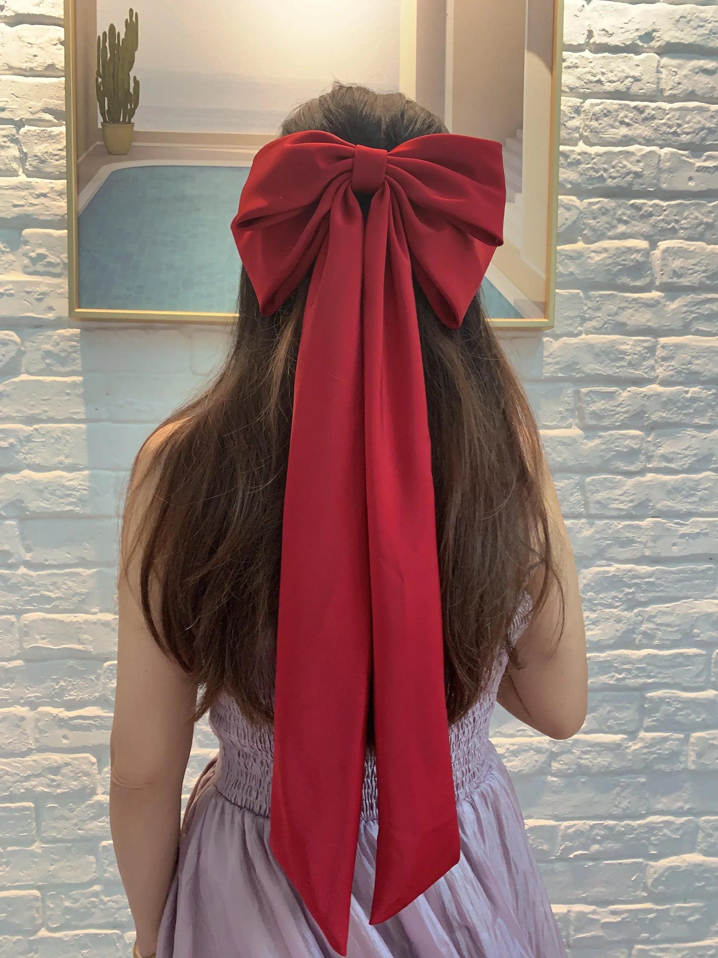 New Fashion Satin Barrette Bow Hair Clip Barrettes Elegant Girls Solid Color Ponytail Clip Streamer Headwear Hair Accessories