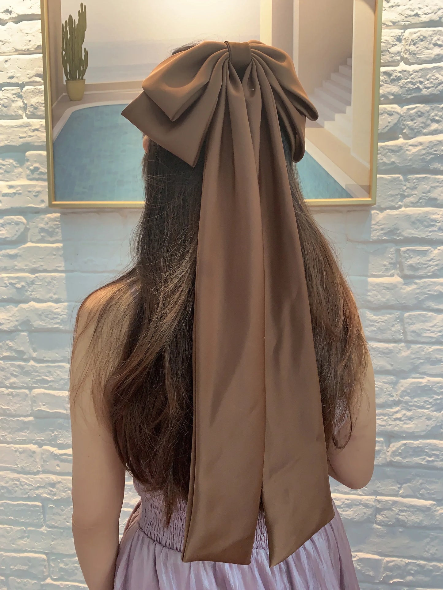 New Fashion Satin Barrette Bow Hair Clip Barrettes Elegant Girls Solid Color Ponytail Clip Streamer Headwear Hair Accessories