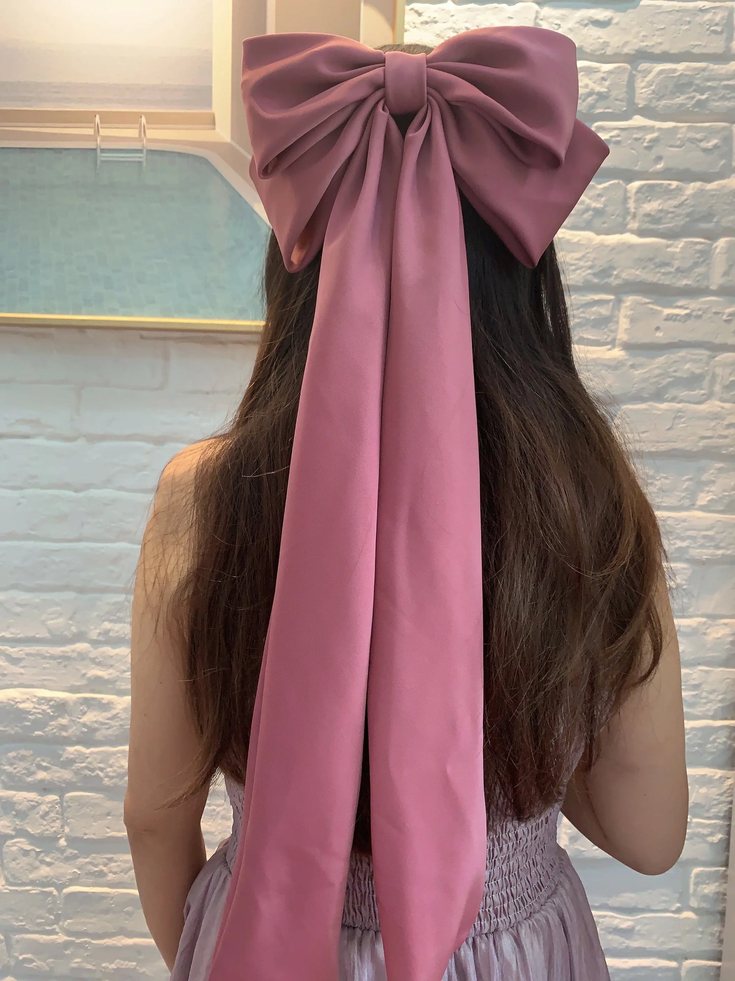 New Fashion Satin Barrette Bow Hair Clip Barrettes Elegant Girls Solid Color Ponytail Clip Streamer Headwear Hair Accessories